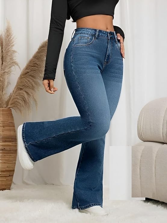 Women’s High Waist Jeans || Flared Bell Bottom Bootcut Pants