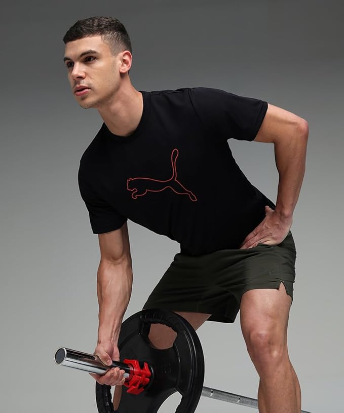 Puma Men Polyester Solid Regular Fit T-Shirt