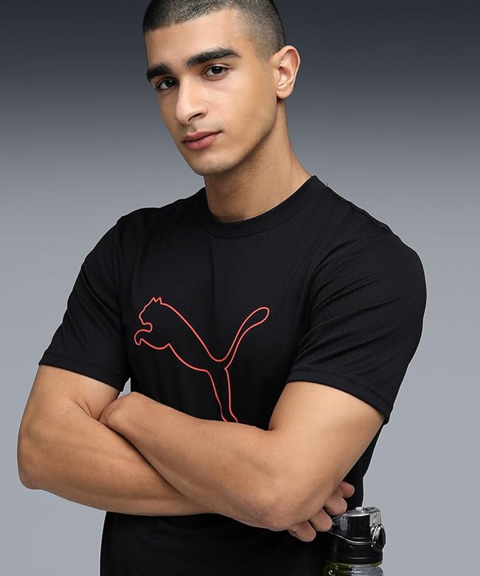 Puma Men Polyester Solid Regular Fit T-Shirt