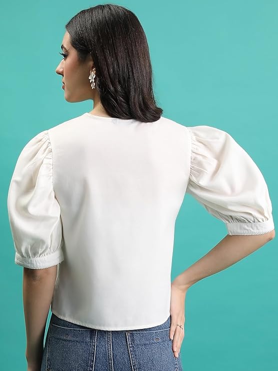 Women's Regular Fit Shirts | Solid | Short Sleeves | Club Collar