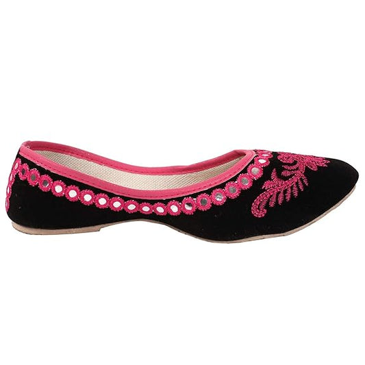 Women Jutti Velvet Belle Juti Mojari Shoe