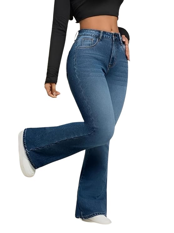 Women’s High Waist Jeans || Flared Bell Bottom Bootcut Pants
