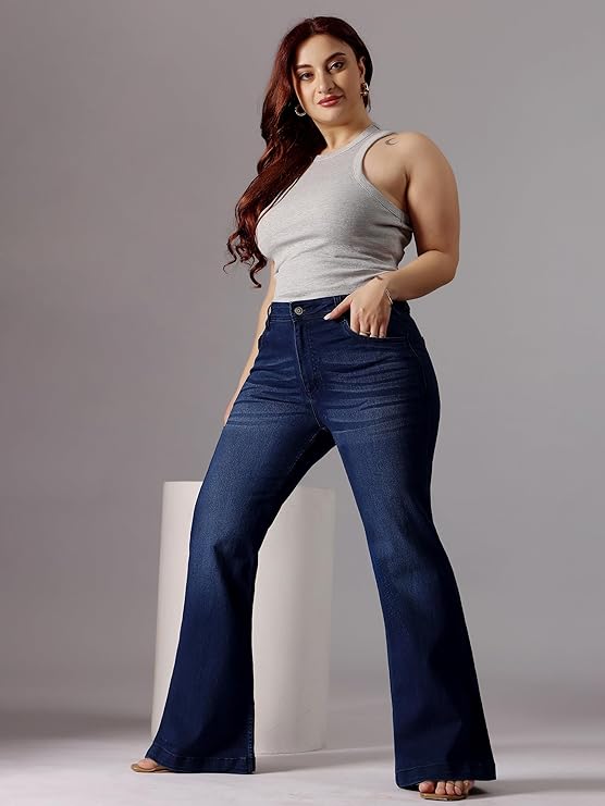 Women's Bootcut High Rise Regular Length Stretchable Denim Jeans