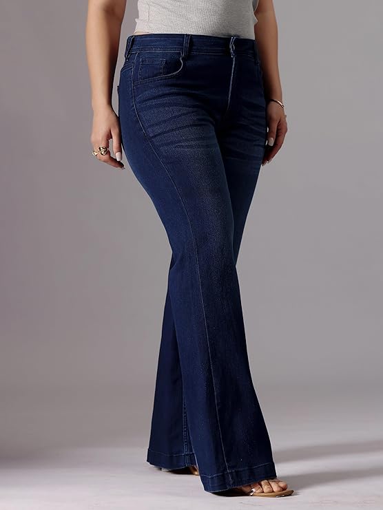 Women's Bootcut High Rise Regular Length Stretchable Denim Jeans