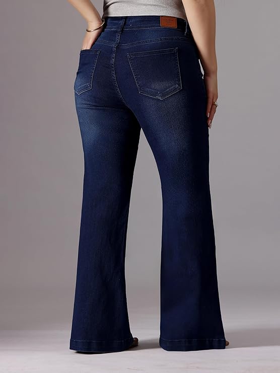 Women's Bootcut High Rise Regular Length Stretchable Denim Jeans