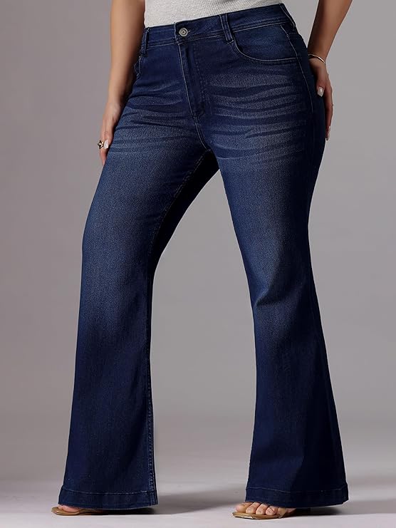 Women's Bootcut High Rise Regular Length Stretchable Denim Jeans