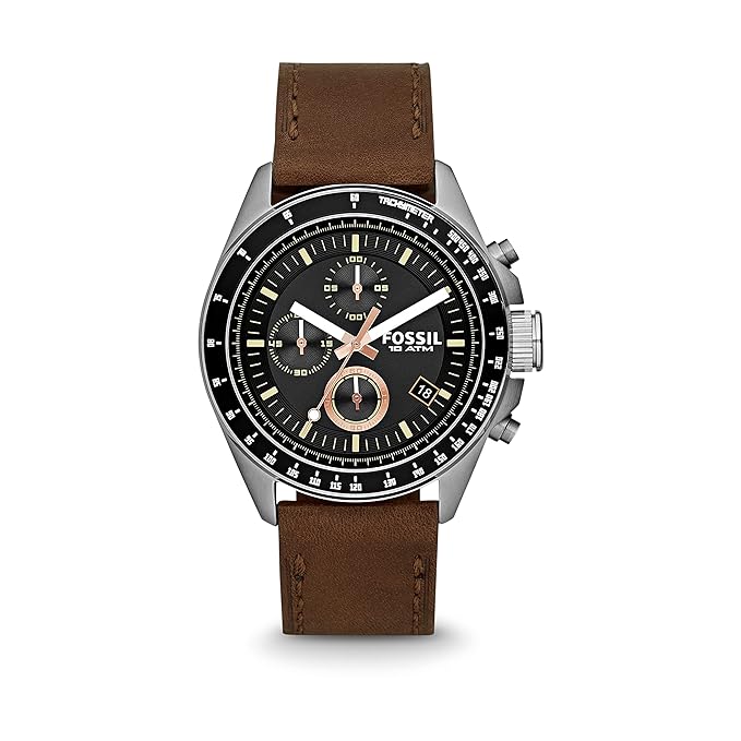 Fossil Decker Brown Watch Ch2885 - Chronograph, Men, Leather
